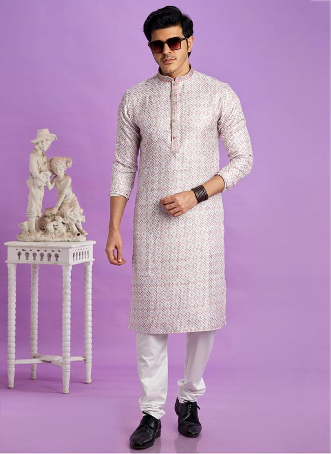 Semi Cotton Multi Color Traditional Wear Digital Printed Kurta Pajama